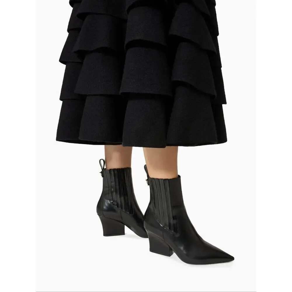Valentino Garavani VLogo 75MM Lockette Beatle in Brushed Calfskin Boots